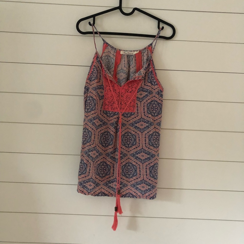 Solitaire BOHO Crocheted Tank, Siz